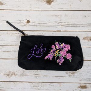 Ellen Tracy Floral Makeup Wristlet Bag